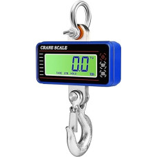 Kranwaage, 1500 kg/1000 kg/500 kg Digitale Hängewaage mit 65 Fuß Fernbedienung, robuste Kranwaage, tragbare LCD-Industrie-Hakenwaage,Hohe Zuverlässigkeit(LCD 1500KG Blue)