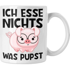 Trendation - Vegan Gift Funny Mug Vegetarian Gift Idea Mug Funny for Gift Set or Gift Box (White)