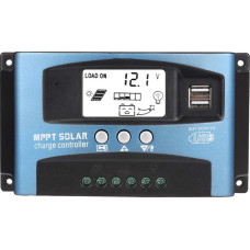 MPPT Solar Charge Controller, Fydun P-CB Board Double USB Solar Panel Charging Regulator 12V/24V LCD Display Automatic Battery Controller 40/50/60/100A (50A)