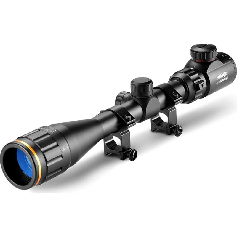 AOMEKIE Rifle Scope 4-16X40 AOEG Red/Green Illuminated Rapid Range Reticle Air Rifle Red Dot Sight with 22 mm Picatinny Rail Mounting