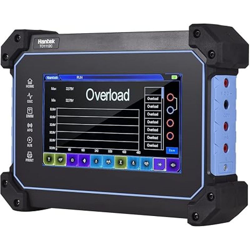 TO1112C Įkraunamas nešiojamasis oscilografas Multimetras 2 kanalų 110 dažnių juostos plotis 250MSa/s mėginių ėmimo dažnis 8MB atminties gylis 7 colių TFT LCD skaitmeninis saugojimo oscilografas Savavališka bangos forma