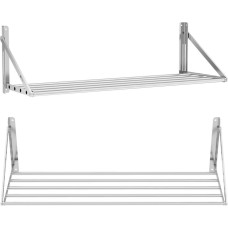 Royal Catering Wall hanging shelf stainless steel folding shelf 120 x 45cm