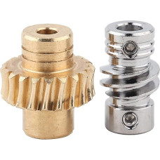 Qanyegn Industrieboter 10: 1 Spiralrad, Bronze -Spiralrad -Zahnrad Metall Spiralrad Set Industrial Roboter Wheel Teile