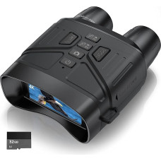 Relassy 4K HD Digital Infrared Night Vision Binoculars, 400 m Range, 4000 mAh, Rechargeable Night Vision Devices, 5X Digital Zoom Night Vision for Bird Watching, Camping, Hunting with 32 GB