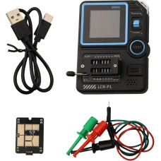 LCR-P1 Digitaler Transistor-Tester, Kapazitäts-Widerstandsmesser, mit 3,6 cm (1,44 Zoll) Display, für NPN PNP MOSFET Diode Triode Komponente Testing