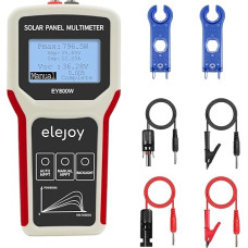 SolaMr 800W Upgrade Solar Panel Tester MPPT Photovoltaic Multimeter with Ultra Clear LCD, Intelligent MPPT Open-Circuit Voltage Troubleshooting and Data Testing for Solar PV Testing -EY 800W