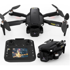 Toladrone TD12LCD Drone with Camera Drone with LCD Screen Remote Control Brushless Motor Dron Optical Flow Positioning Drones for Children RC Quadcopter for Adults