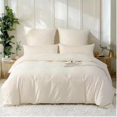 SOULFUL Satin Bed Linen 220 x 240 cm Cotton, 100% Long Staple Cotton Silky Luxury Bedding, Oeko-Tex Certified & Suitable for Allergy Sufferers, 1 Duvet Cover 220 x 240 cm and 2 Pillowcases 80 x 80 cm,
