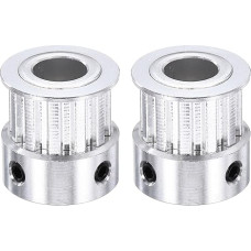 išteklių žemėlapis Zahnriemenscheibe aus Aluminium, XL, 12 Zähne, 10 mm Bohrung, Synchronrad, Zahnriemenscheibe, 5,08 mm Teilung, 11 mm Schlitzbreite für Riemen, CNC-Maschine, 3D-Drucker, 2 Stück