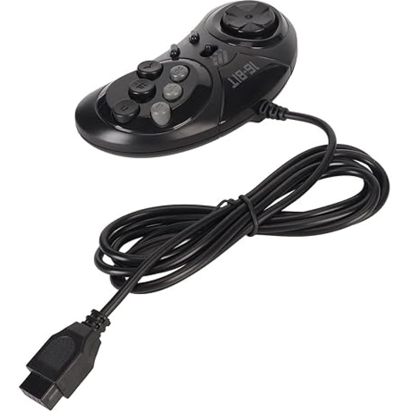 6-Tasten-USB-Gamepad-Controller, 9-poliges 16-Bit-ergonomisches Game-Controller-Pad, -Handheld-USB-Arcade-Controller-Pad für SEGA-Spielautomaten