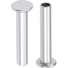 uxcell M3 Aluminium Flat Head Rivets Half Round Tip Silver Tone 100pcs M3 x 16mm