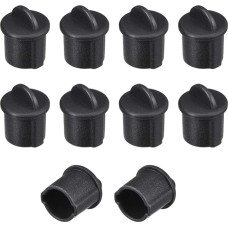 uxcell 10 x BNC Silicone Anti-Dust Protective Case Cover 9.5mm-11mm Diameter Black