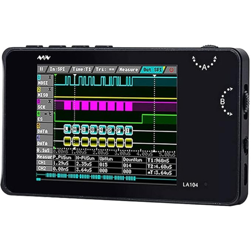 Hermosiey LA104 Pocket Size Handheld Logic Analyzer SPI I2C UART 100Msa/S Max Sample Rate