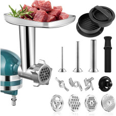 Meat Grinder Attachment for KitchenAid Mixer - Electric Meat Grinder Accessory for KitchenAid Stand Mixer (Device Not Included, Accessories Only)