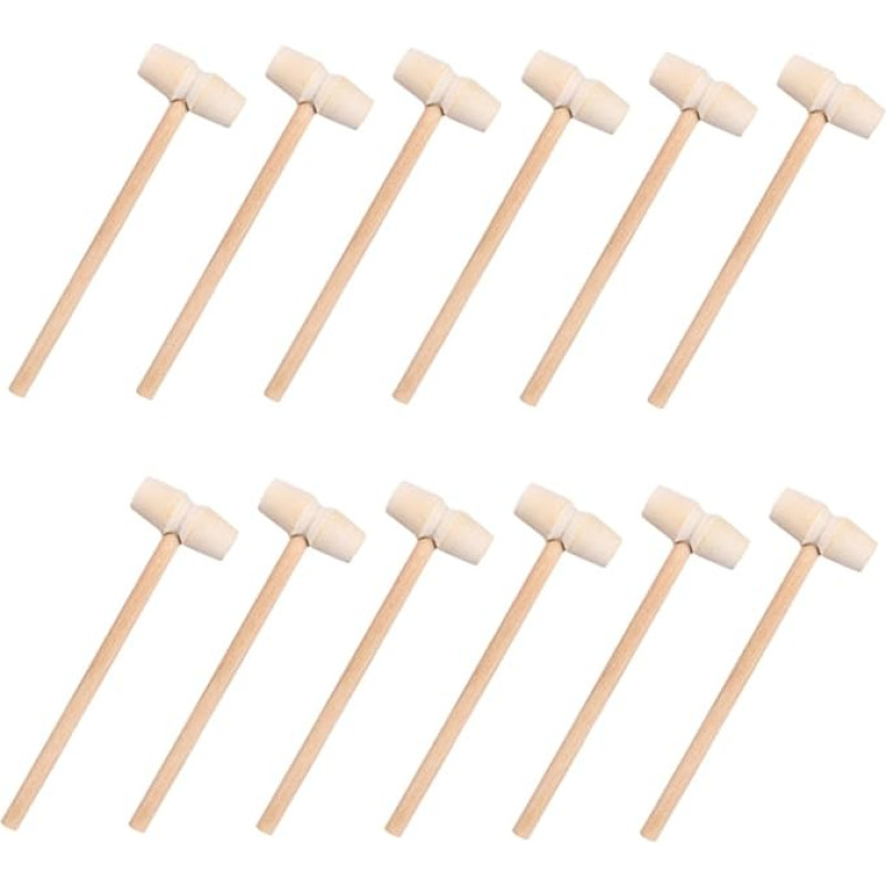 IMIKEYA 50 Stücke Mini Holz Krabben Schlägel Knacken Hämmer Meeresfrüchte Hämmer Kuchen Schlägel Komfortable Grip