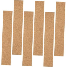 NUOBESTY Pack of 6 Cork Strips Cork Board Office Accessories Self-Adhesive Cork Bulletin Bars Natural Frameless Strip Cork Bulletin Bar Strips Memo Board Strips for