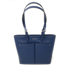 Michael Kors Jet Set Travel MD Dual Pocket Tote Bag, Navy, mažas, navy