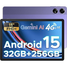 DOOGEE Tab G6+ 2025 - Latest Android 15 AI Tablet 11 Inch, FHD+, Tablet with SIM Card Slot, 32GB RAM + 256GB ROM/2TB, 8000mAh, Octa-Core T7280, 4G LTE, Widevine L1, Netflix, Bluetooth 5.0, GPS