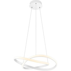 Reality Leuchten Course R32051131 LED Pendant Light Metal Matte White with 27 Watt LED Switch Dimmer