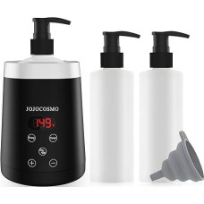 JOJOCOSMO masažo aliejaus šildytuvas, masažo aliejaus šildytuvas su dviem aliejaus buteliukų dozatoriais, nuolatinis šildytuvas nuo 0 iki 65 °C, losjono buteliukų šildytuvas, skirtas salonui, buitiniam masažo aliejui, buteliukui