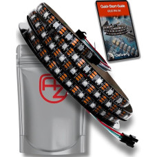 AZDelivery 5M WS2812B 60 LEDs/m 60 Pixels/m LED Strip RGB Addressable LED Strip with 5050 SMD LEDs IP65 Black Waterproof Dustproof