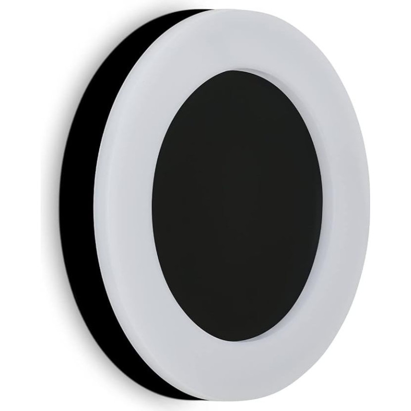 Telefunken - Round LED Outdoor Light IP44, LED Wall Light Outdoor, 24 W, 2600 Lumen, 4000 K Neutral White, Black, 320 x 50 mm (DxH)
