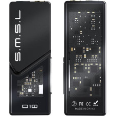 S.M.S.L D10 Audio Portable Mini Decoder Headphone Amplifier 2 x CS43131 Chip 3.5 mm Headphone Jack and 4.4 mm Balanced Connector 500 mW Output DSD256 32 bit/384 kHz (Black)