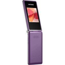 Flip Phone MM835 4G mobilusis telefonas su 2 dideliais 3,5 ir 2,4 colių ekranais, suderinamas su klausos aparatais (HAC), SOS mygtukas, atrakintas ir be SIM kortelės, USB-C (violetinės spalvos)