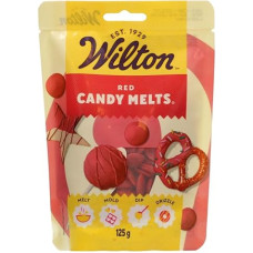 Wilton Candy Melts Red: Melting Icing with Sweet, Creamy Flavour for Casting, Dipping and Decorating - for Cake Pops, Biscuits, Chocolates and Cakes - 125 g