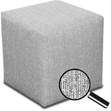 Best For Home Seat Cube Stool Floor Cushion Stool Stool Stool Floor Stool Wood Material Seat Cube Upholstery Material Footstool Living Room Footstool 40 x 40 x 40 cm Seat Cube Silver