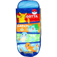 Character World Pokemon ReadyBed Children's Inflatable Air Bed and Sleeping Bag with Pump | Travel Mattress for Overnight Stays and Camping or Home