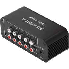 Dviejų krypčių garso perjungiklis 4 į 2 iš 4 krypčių stereofoninio L-R garso kanalų skirstytuvo selektoriaus jungiklis dvikryptis garso jungiklis