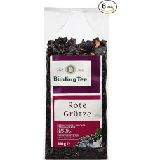 Bünting Tea Red Groats Pack of 6 - Loose Fruit Tea - 6 x 200 g