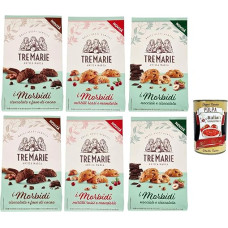 Tre marie biscotti, i morbidi bandomasis paketas, šokolado ir kakavos pupelių sausainiai sausainiai 6 x 300 g + itališka gurmaniška polpa 400 g