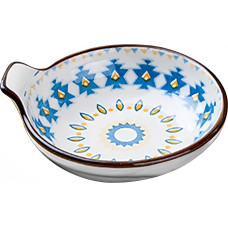 Generisch Bohemia Ceramic Dipping Bowls Set, Small Serving Plates for BBQ, Sushi, Snacks, Sauces, Ideal Tableware for Kitchen, Home Party, Wedding, and Everyday Use, 3.86x3.86x1.18 Inches