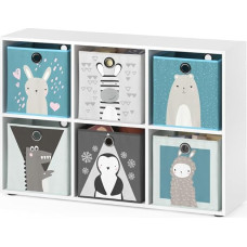 Vicco Children's Shelf 4 6 or 8 Compartments Including Children's Folding Boxes Bookshelf Storage Shelf T (6)