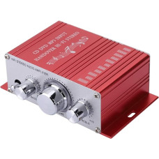 HY - 2001 Car Amplifier, DC 12 V Digital Stereo Audio Amplifier 2 Channel Digital Display Power Player HiFi Audio Music CD DVD MP3 FM Player (Red)