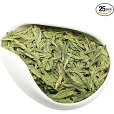 LWXLJMJZC -25 Cups Superior Long Jing (Dragon Well) Green Tea Spring Xihu Longjing Green Tea Natural Chinese Loose Leaf Green Tea 50g
