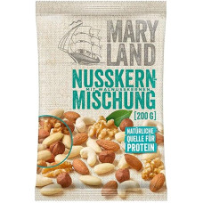 Maryland Nut Seed Mix 200 g Bag - Nut Blend of Almonds Blanched, Cashew Kernels, Roman Hazelnut Kernels, Walnut Kernels - Naturally Rich in Protein (1 x 200 g Bag)
