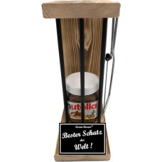 Schatz Geschenk - Schatz Geschenke Männer Frauen - Nutella - Eiserne Reserve Black Edition incl. Säge - lustige Geschenkidee - Text s/w Bester Schatz der Welt