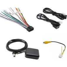 Car Radio 16 Pin ISO Power Harness USB CAMIN GPS Antenna Wiring Adapter Kit for ATOTO Podofo Hikity Binize AWESAFE ANKEWAY UNITOPSCI OiLiehu Android Stereo