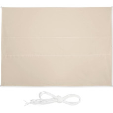 Relaxdays Rectangular Sun Sail 3.5 x 4.5 m Water-Repellent UV Resistant with Tension Ropes Patio Balcony Beige