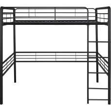 DHP Tommy Metal Cabin Bed, Black, Double
