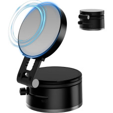 2025 Magnetic Suction Phone Holder, Retractable Foldable Phone Stand, 360° Rotating Suction Cup Phone Holder, Vacuum Magnetic Phone Holder for Car/Gym/Screen/Smooth Surface