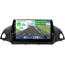 YUNTX [6GB + 128GB] Android 14 Car Radio for Ford Kuga Escape C-max 2013-2017-[Integrated CarPlay/Android Car/DSP/GPS]-9 Inch IPS Screen DAB/Mirror Link/Bluetooth 5.0/360 Camera