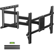 XINLEI Vollbewegliche TV-Wandhalterung für die meisten 81,3-190,5 cm (32-75 Zoll) flachen, gebogenen Fernsehern, Wandhalterung mit zwei Gelenkarmen, neigbar, waagerecht, max. VESA 600 × 400 mm, hält
