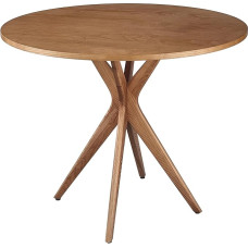 JUBI apvalus medinis 90 cm ąžuolinis valgomojo stalas