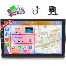 Motorsi 2+64G 8 Core Autoradio für FIAT Bravo 2008 2009 2010 2011 2012 2013 mit Wireless Carplay Android Auto Navi Android Touchscreen 9 Zoll BT/WiFi/FM/RDS/GPS/SWC/EQ/Canbus+Mikrofon+AHD Rückkamera