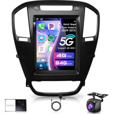 4+64G Android Car Radio for Buick Regal 2009-2013/Opel Insignia 2009-2013 9.7 Inch Touchscreen Car Radio with Wireless Carplay Android Car Mirror Link Bluetooth FM/RDS/EQ WiFi GPS Reversing Camera