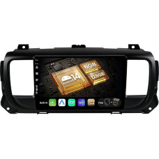 SXAUTO Android 14-6G+128G - Automobilinis radijas Citroen Jumpy 3 / Peugeot Expert / Toyota Proace / Opel Vivaro (2016-2021) - Belaidis CarPlay Android automobilis - Kamera + mikrofonas - DAB valdymas ant vairo - 2 DIN